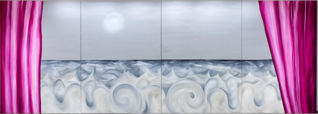 Untitled (Nordsee), 2022 • oil on canvas, 210 x 590 cm