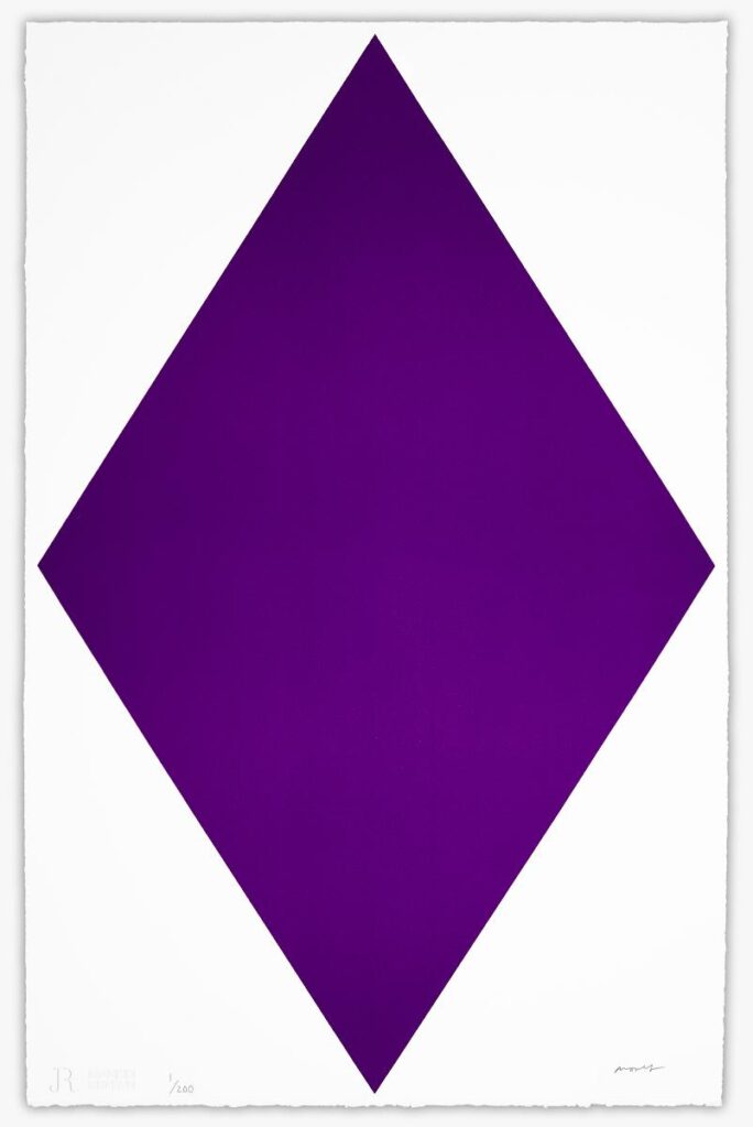 Diamond Violet, 2020 • one color lithograph on BFK Rives 300g, 116 x 76 cm